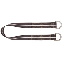 Hevederszalag Irudek RF6, lángálló, 2 acélgyűrűvel, fekete, 1,5m