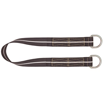 Hevederszalag Irudek RF6, lángálló, 2 acélgyűrűvel, fekete, 1,5m