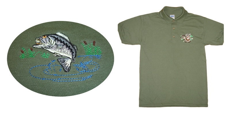Embroidered polo- shirt, pattern: fish - TOP webshop workwear