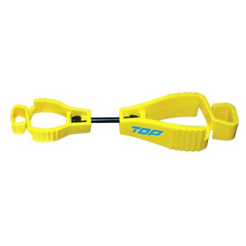 Kesztyűtartó kapocs műanyag, sárga