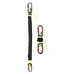 Kötél mentőcsigával Irudek HAULERBINER, kompakt és könnyű, fekete/sárga, 105cm