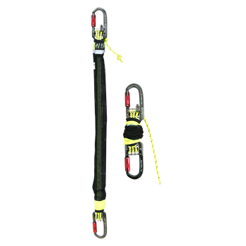 Kötél mentőcsigával Irudek HAULERBINER, kompakt és könnyű, fekete/sárga, 300cm