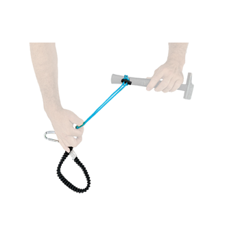 Szerszámtartó kötél, IRUDEK PRS1, rugalmas hosszúság 90-125cm, kék/fekete