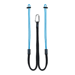 Szerszámtartó kötél Irudek PRS2 karabínerrel 90-125cm, kék/fekete