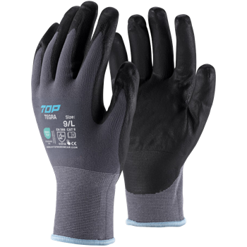 Védőkesztyű TOP TEGRA habosított nitril bevonat, nylon/spandex alapanyag