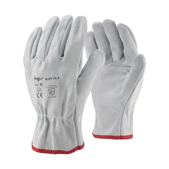 Driving glove made of split cow leather, white, 10