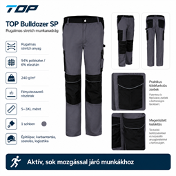 Munkanadrág Top Bulldozer SP 94% poliészter, 6% elasztán