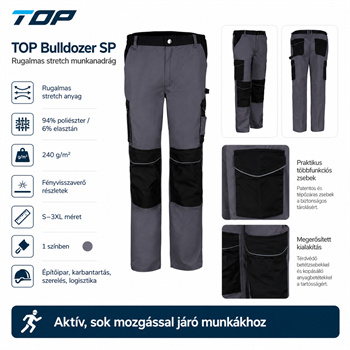 Munkanadrág Top Bulldozer SP 94% poliészter, 6% elasztán