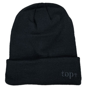TOP CAP Hat – Classic Knit Hat in Black (Acrylic)