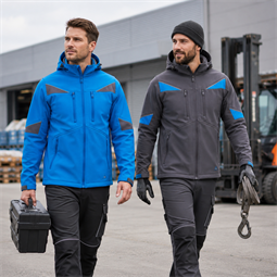 TOP NOVA softshell munkakabát, 94% poliészter, 6% elasztán, vízálló