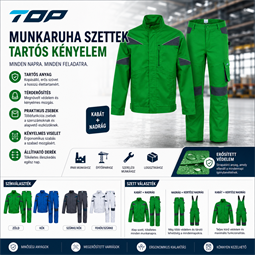 TOP NOVA kantáros munkanadrág, 65% poliészter, 35% pamut, multifunkciós zsebek