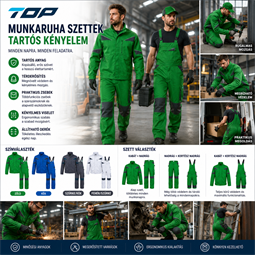 TOP NOVA munkanadrág, 65% PE, 35% pamut, multifunkciós zsebek, strapabíró