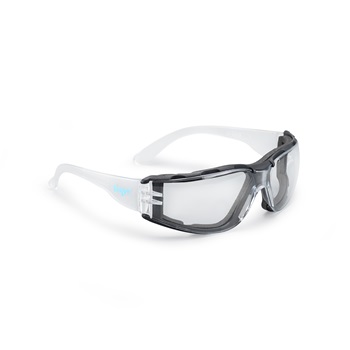 TOP SC-260-2 clear protective goggles, scratch resistant and moisture tight, with foam lining