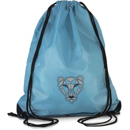 TOP drawstring backpack, 100% polyester, with PU reinforcement at the corners