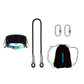 Testheveder szett Irudek Sekuralt Pirineos Light p1 + 981 karabiner 10150 statikus kötél, kék/fekete, universal