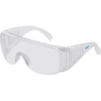 TOP SC-203 polycarbonate protective goggles, scratch resisitant, wearable over corrective glasses