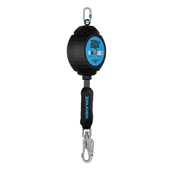 Zuhanásgátló Irudek Karbor 6SE visszahúzható, fekete/kék, 6m