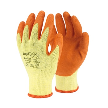 TOP Worker (LX600) latex mártott védőkesztyű, kevertszálas alapú, csúszásbiztos